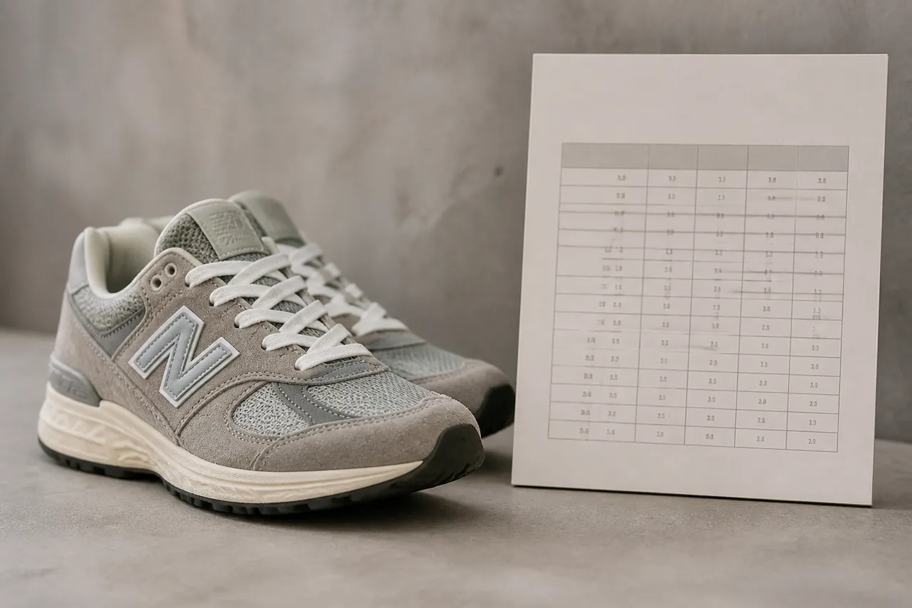 Les tailles New Balance varient selon les modèles, du 550 au 574
