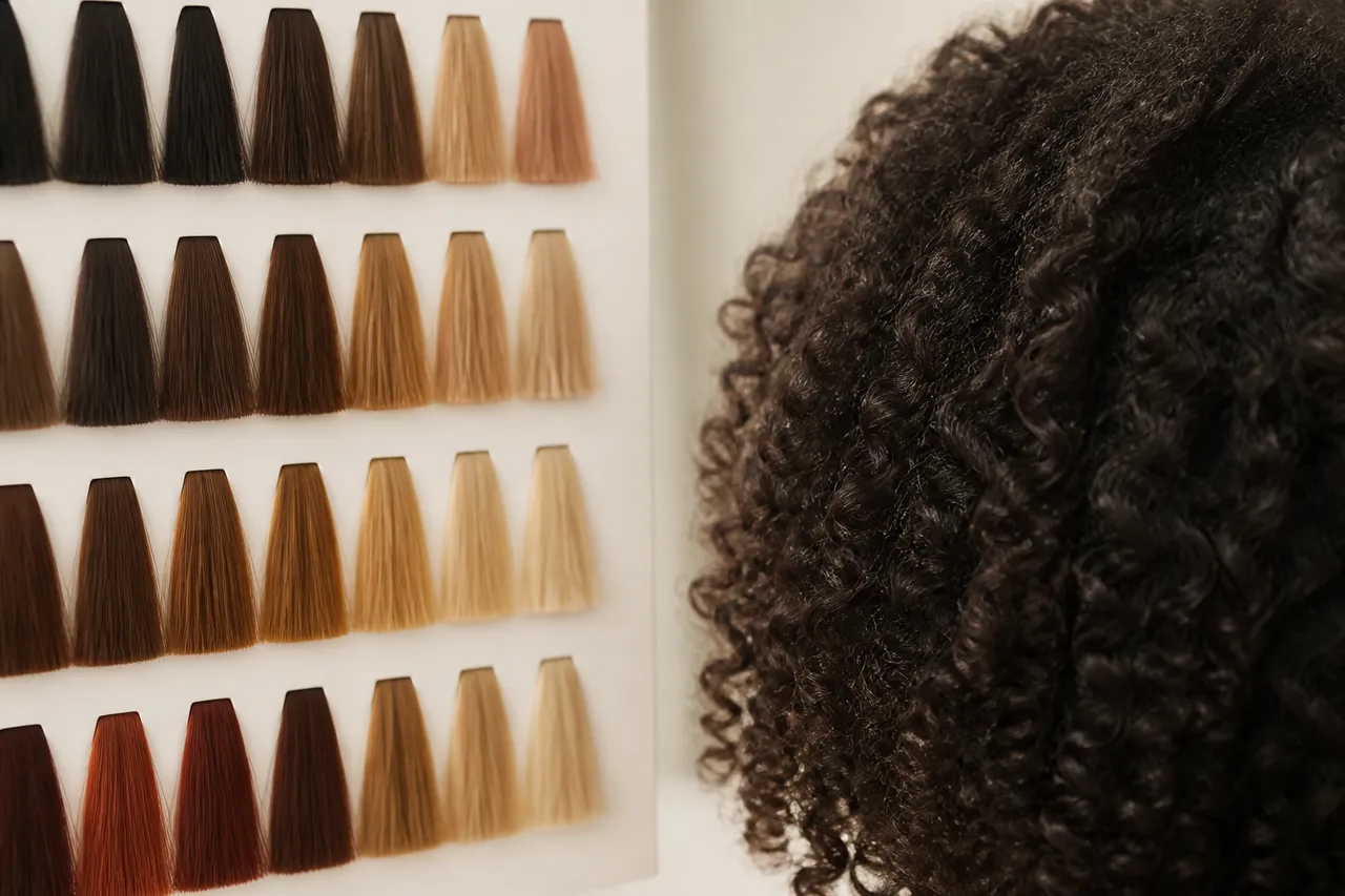 Nuancier pour coloration sur cheveux afro crépus