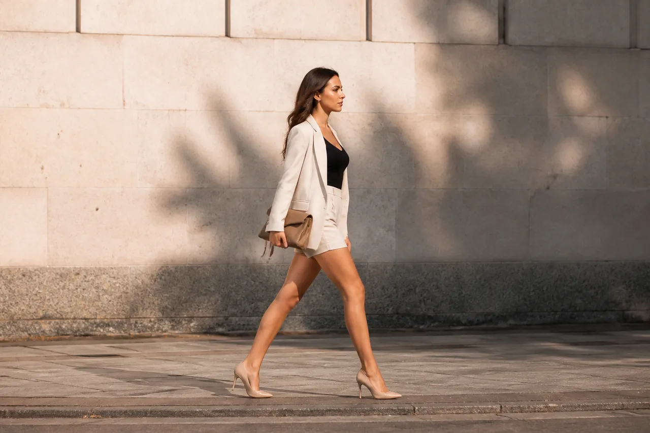 Posture droite et petits pas pour bien marcher avec des talons